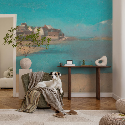 Fototapet vlies pentru living En stille landsby