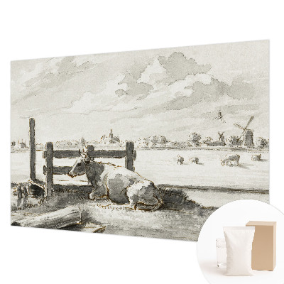 Fototapet vlies pentru living cu design „Landlig idyl”