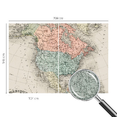 Fototapet modern pentru living Historisk kort