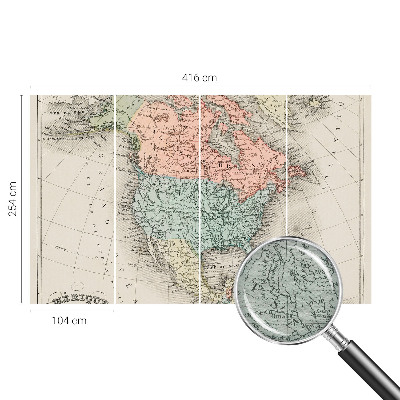 Fototapet modern pentru living Historisk kort