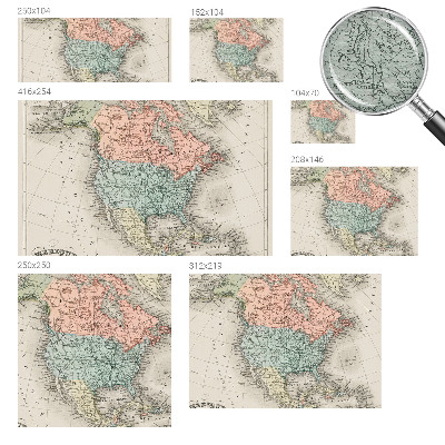 Fototapet modern pentru living Historisk kort