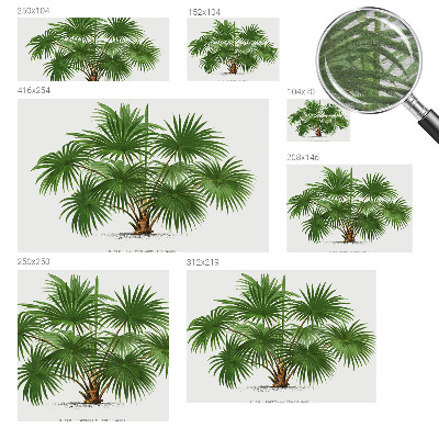 Fototapet la comandă pentru dormitor Eksotisk mønster