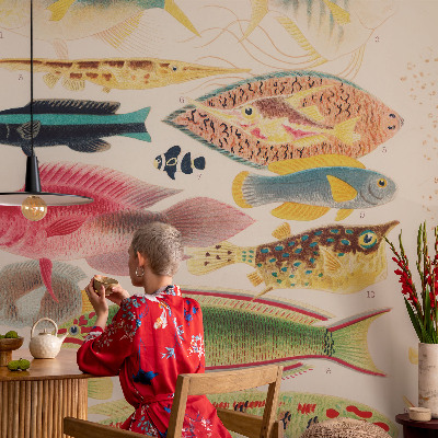Tapet Farverige fisk