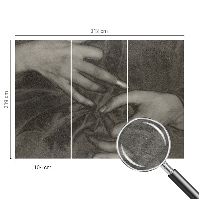 Tapet foto vlies Hændernes materiale