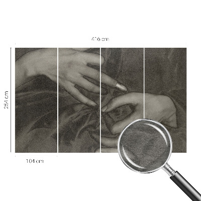 Tapet foto vlies Hændernes materiale