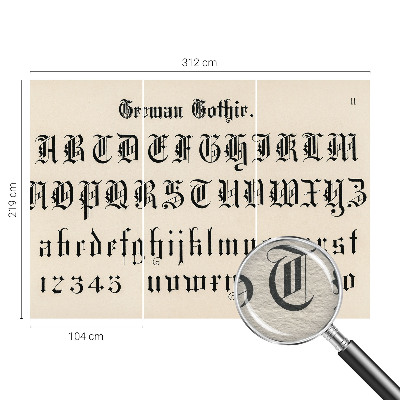 Fototapet pe perete Gotiske bogstaver