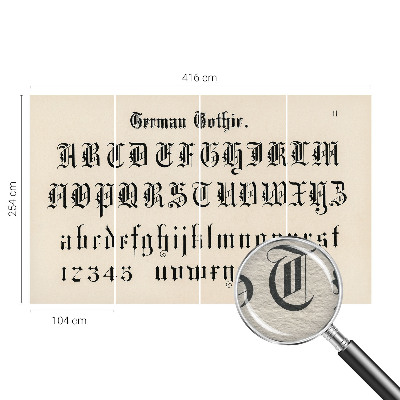 Fototapet pe perete Gotiske bogstaver