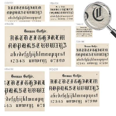 Fototapet pe perete Gotiske bogstaver