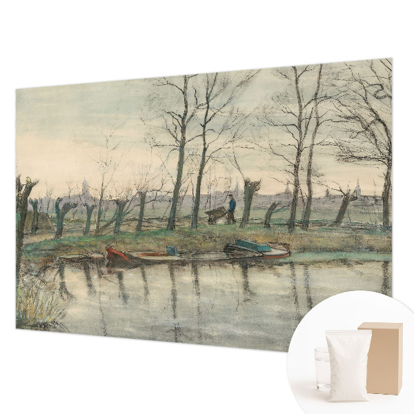 Fototapet modern la comandă Vinterlandskab