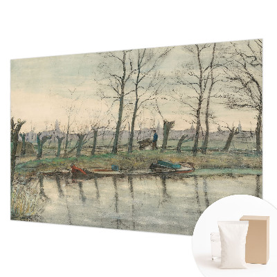 Fototapet modern la comandă Vinterlandskab