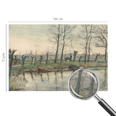 Fototapet modern la comandă Vinterlandskab