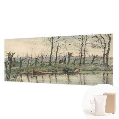 Fototapet modern la comandă Vinterlandskab