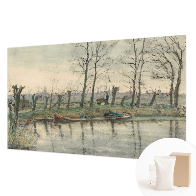 Fototapet modern la comandă Vinterlandskab