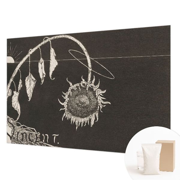 Fototapet la comandă pentru dormitor Nostalgisk solsikke