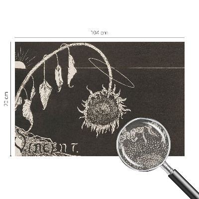 Fototapet la comandă pentru dormitor Nostalgisk solsikke