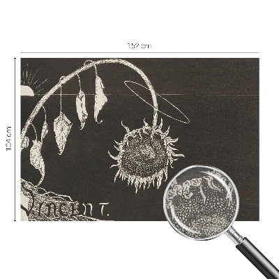 Fototapet la comandă pentru dormitor Nostalgisk solsikke