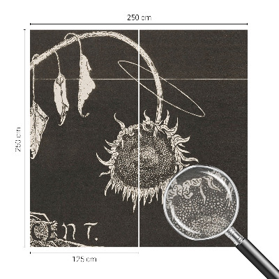 Fototapet la comandă pentru dormitor Nostalgisk solsikke