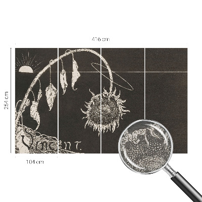 Fototapet la comandă pentru dormitor Nostalgisk solsikke