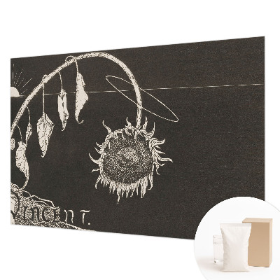 Fototapet la comandă pentru dormitor Nostalgisk solsikke