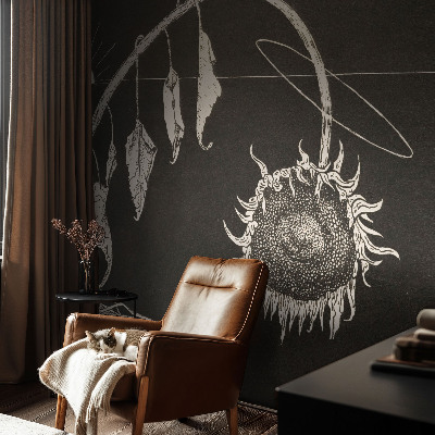 Fototapet la comandă pentru dormitor Nostalgisk solsikke