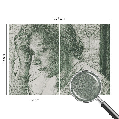 Fototapet la comandă pentru living Reflekterende kvinde