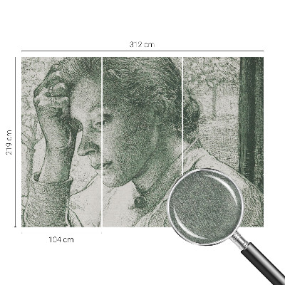 Fototapet la comandă pentru living Reflekterende kvinde