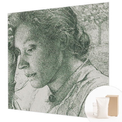 Fototapet la comandă pentru living Reflekterende kvinde