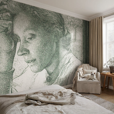 Fototapet la comandă pentru living Reflekterende kvinde