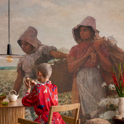 Fototapet pentru dormitor Arbejder i marken