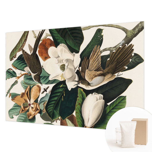 Fototapet modern pentru living Fugle magnolier