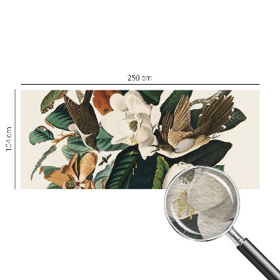 Fototapet modern pentru living Fugle magnolier