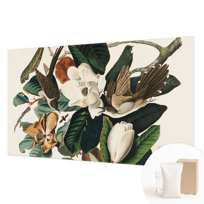 Fototapet modern pentru living Fugle magnolier
