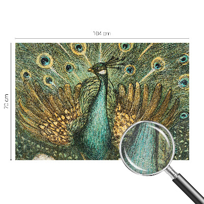 Fototapet la comandă pentru living Majestætisk påfugl