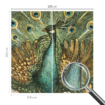 Fototapet la comandă pentru living Majestætisk påfugl