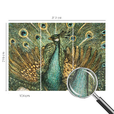 Fototapet la comandă pentru living Majestætisk påfugl