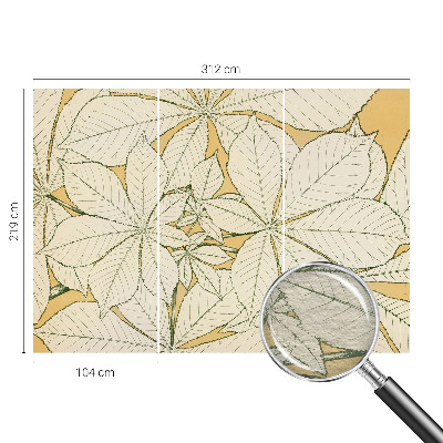 Fototapet vlies pentru living Kastanjeblade