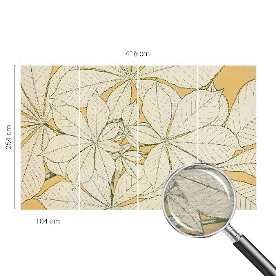 Fototapet vlies pentru living Kastanjeblade