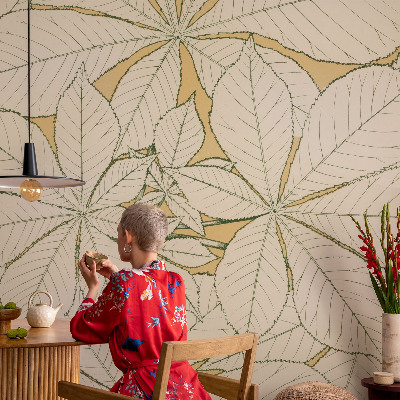 Fototapet vlies pentru living Kastanjeblade