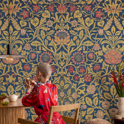 Fototapet vlies pentru dormitor Blomstermønster