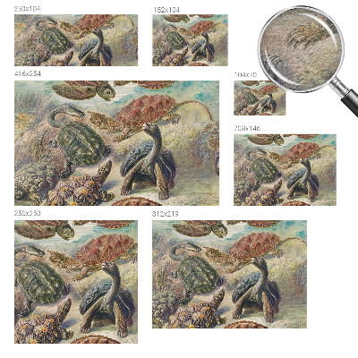 Fototapet modern la comandă Skildpaddefauna