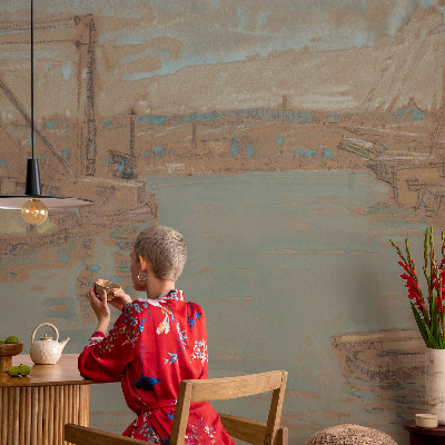 Fototapet modern Udsigt over havnen