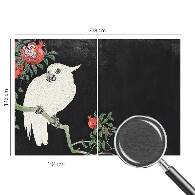 Fototapet modern pentru living Granatæble papegøje