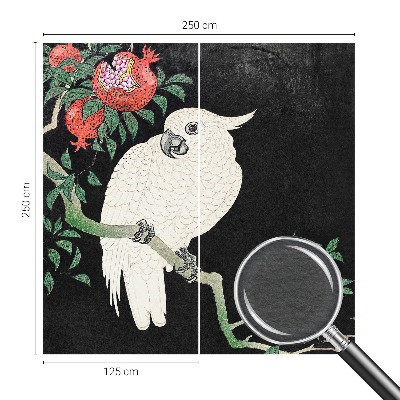 Fototapet modern pentru living Granatæble papegøje