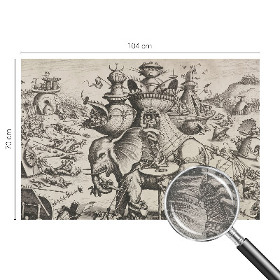 Fototapet pe perete En grotesk kamp