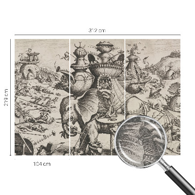 Fototapet pe perete En grotesk kamp