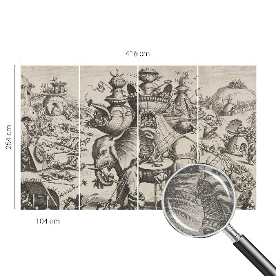 Fototapet pe perete En grotesk kamp