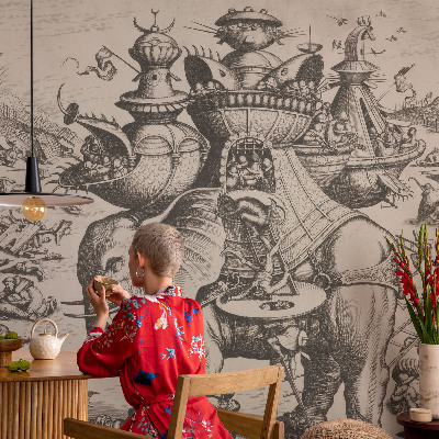 Fototapet pe perete En grotesk kamp