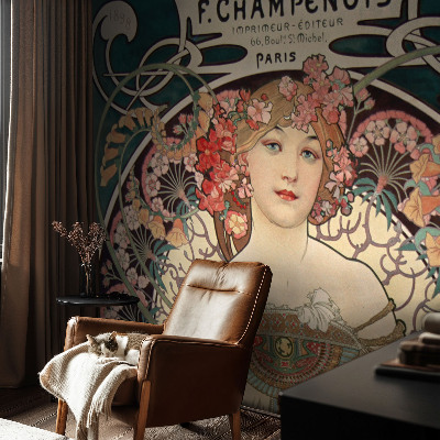 Fototapet modern la comandă Blomstersymmetri