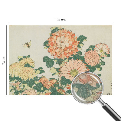 Tapet Krysantemumblomster