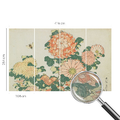 Tapet Krysantemumblomster